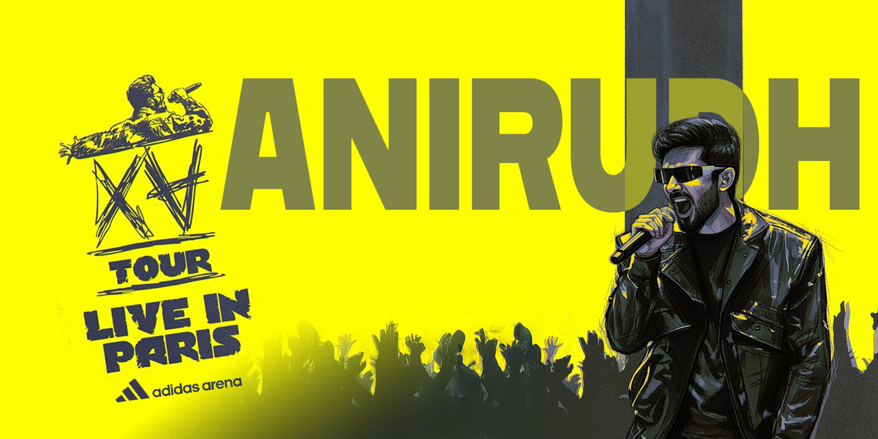 Anirudh live in Paris 2026 - XV Tour Paris event poster